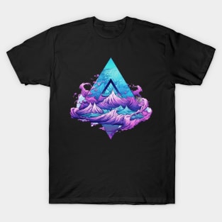 Summer Vaporwave Wave Triangle T-Shirt